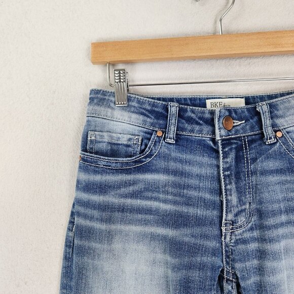 BKE Jeans Womens 25 Blue Stella Mid Rise Straight Leg Medium Wash Casual Denim - Picture 2 of 15